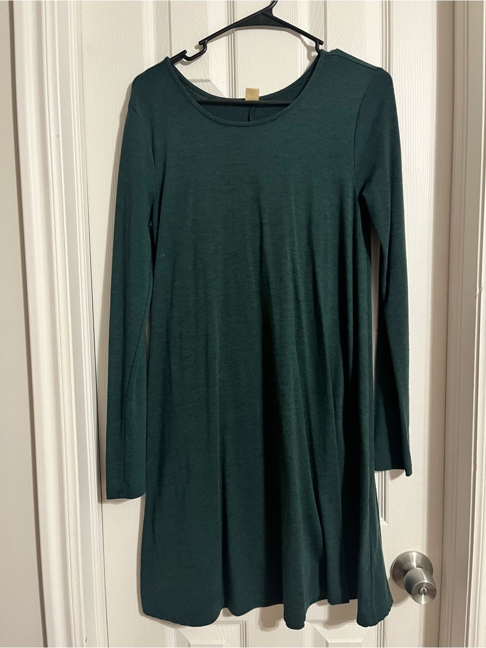 2 for 1 Women’s Long-Sleeve Swing Dress in Deep Green